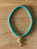 Ocean Charm Bracelet - Bone Fish / Turquoise