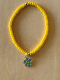 Flower Bracelet - Green / Yellow
