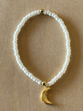 Moon Star Sun Bracelet - Moon / White