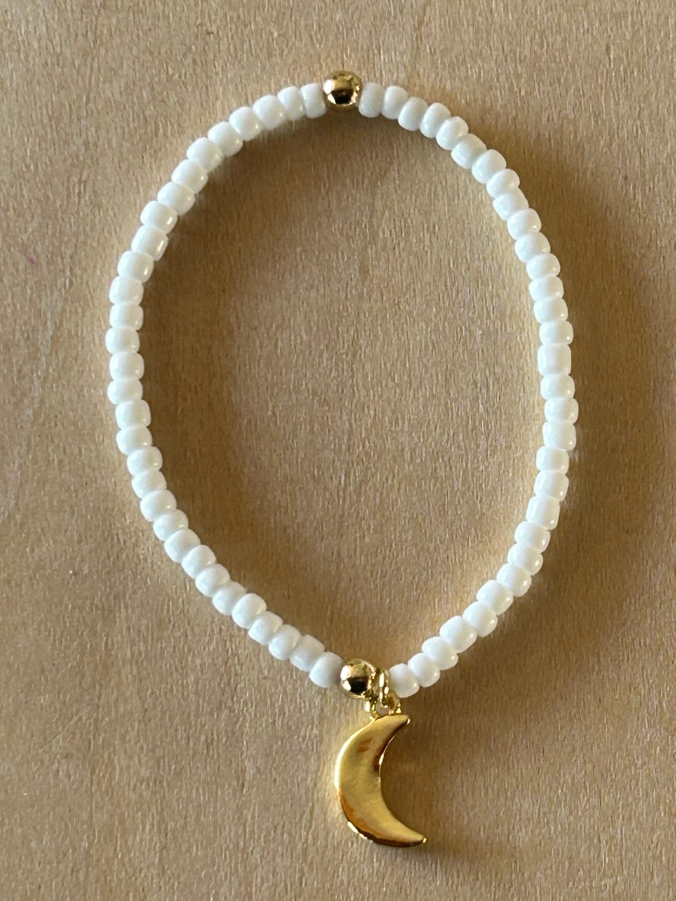 Moon Star Sun Bracelet - Moon / White