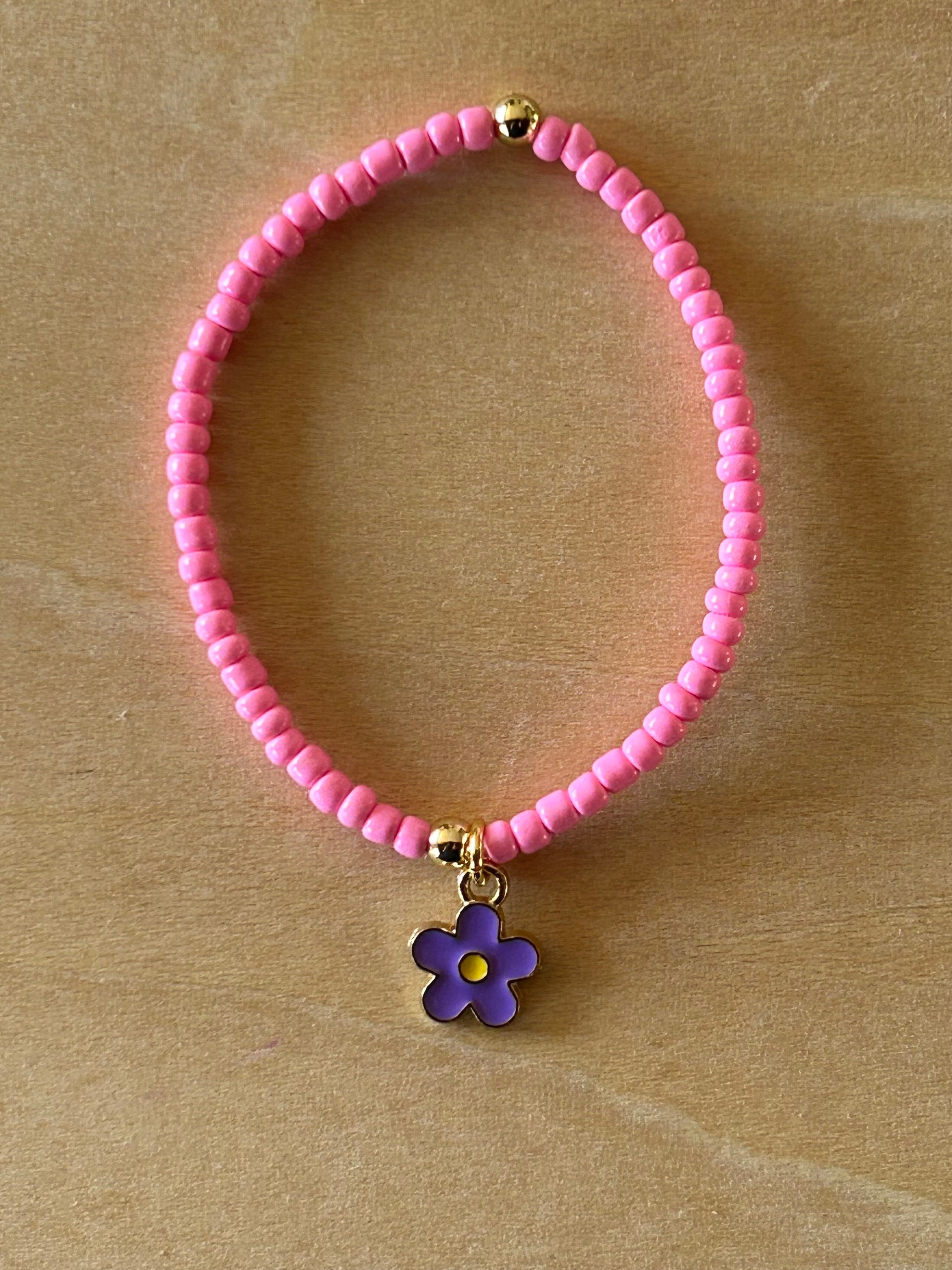 Flower Bracelet - Purple / Pink