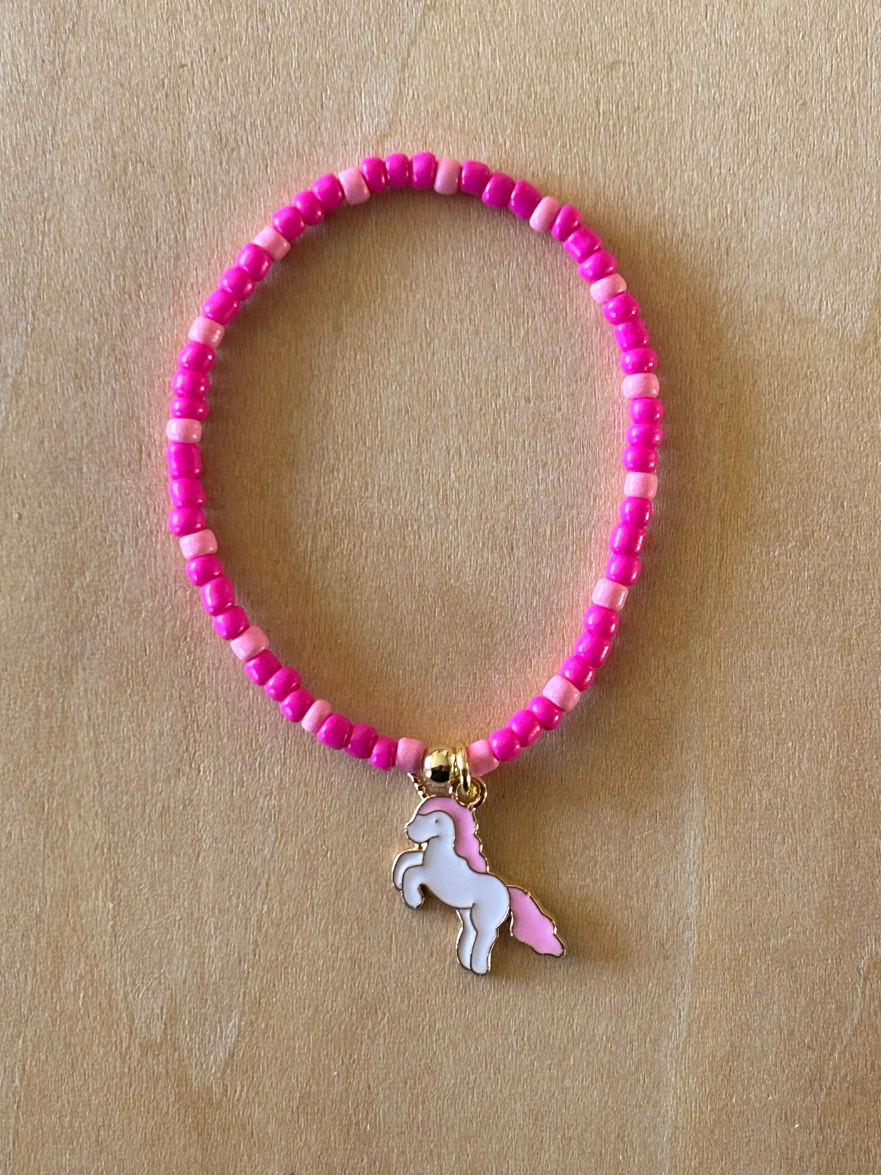 Unicorn Bracelet - White / Multi-Pink