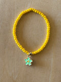 Flower Bracelet - Turquoise / Yellow