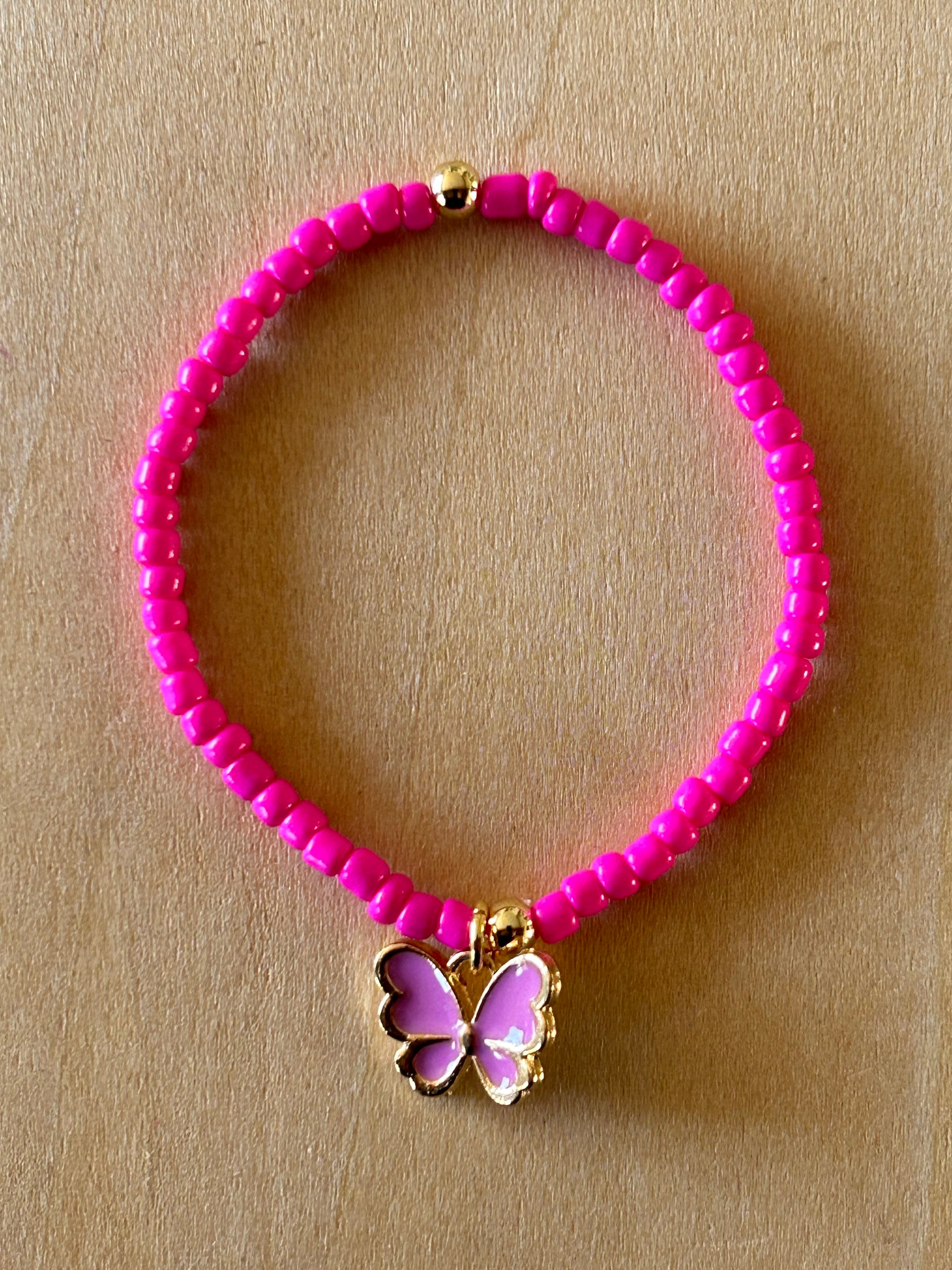 Butterfly Bracelet - Pink / Hot Pink