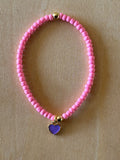 Heart Bracelet - Purple / Pink