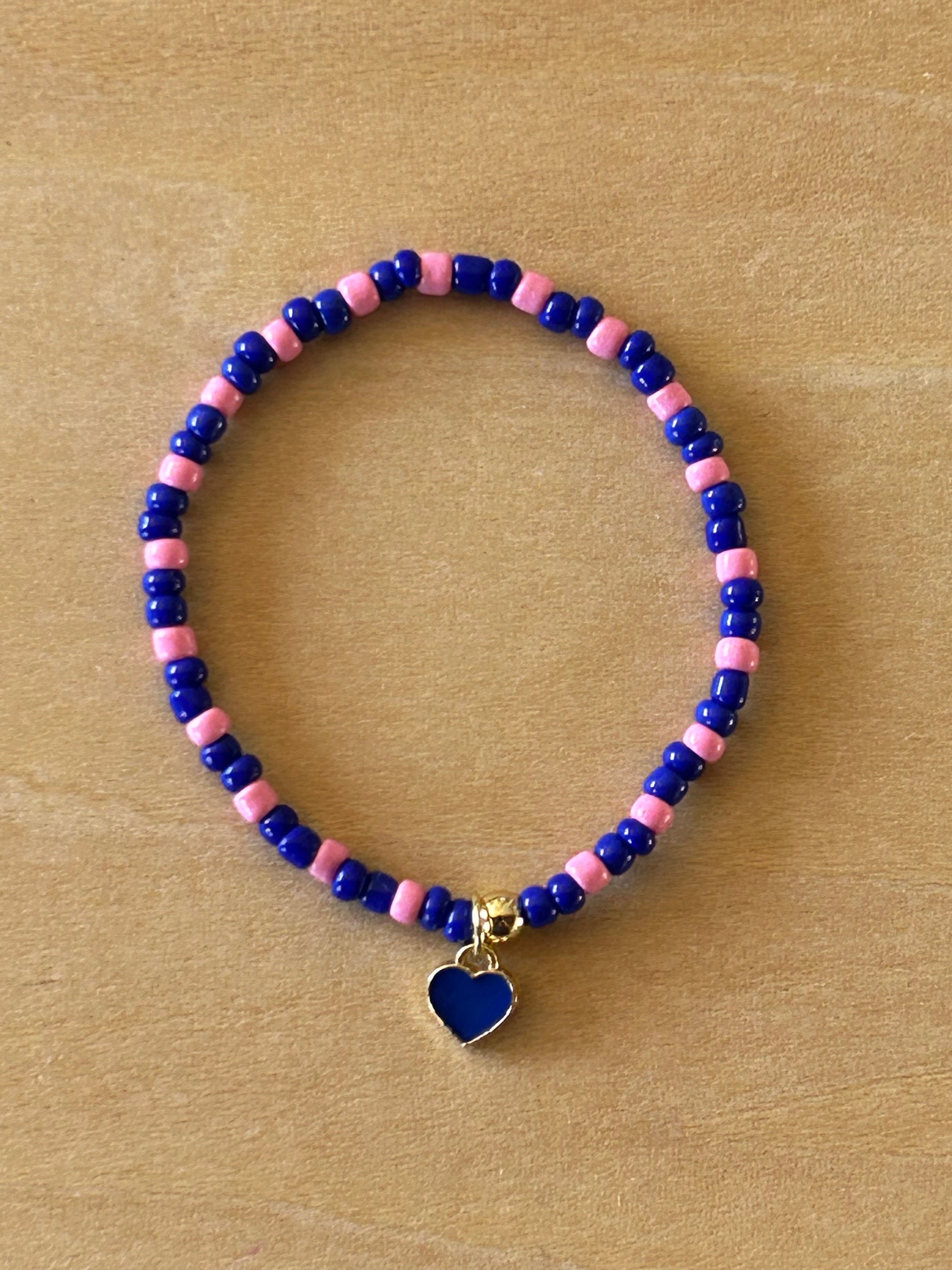 Heart Bracelet - Indigo / Indigo-Pink