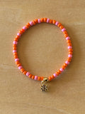 Moon Star Sun Bracelet - Sun / Orange-Pink
