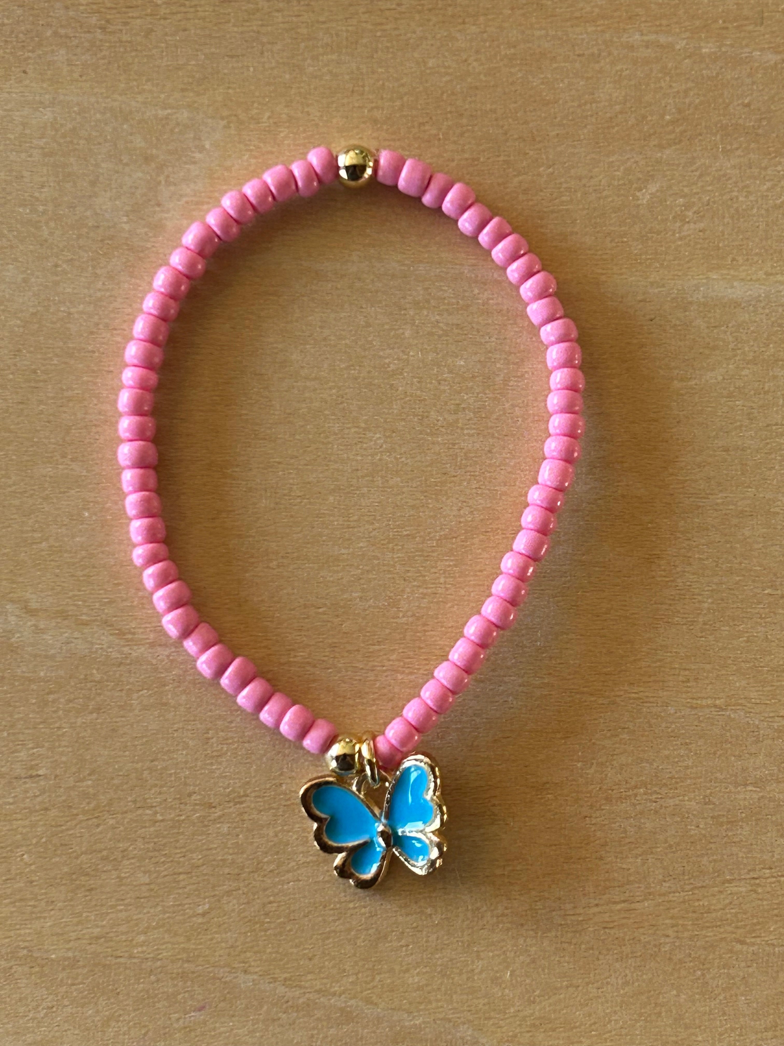 Butterfly Bracelet - Turquoise / Pink