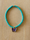 Butterfly Bracelet - Purple / Turquoise