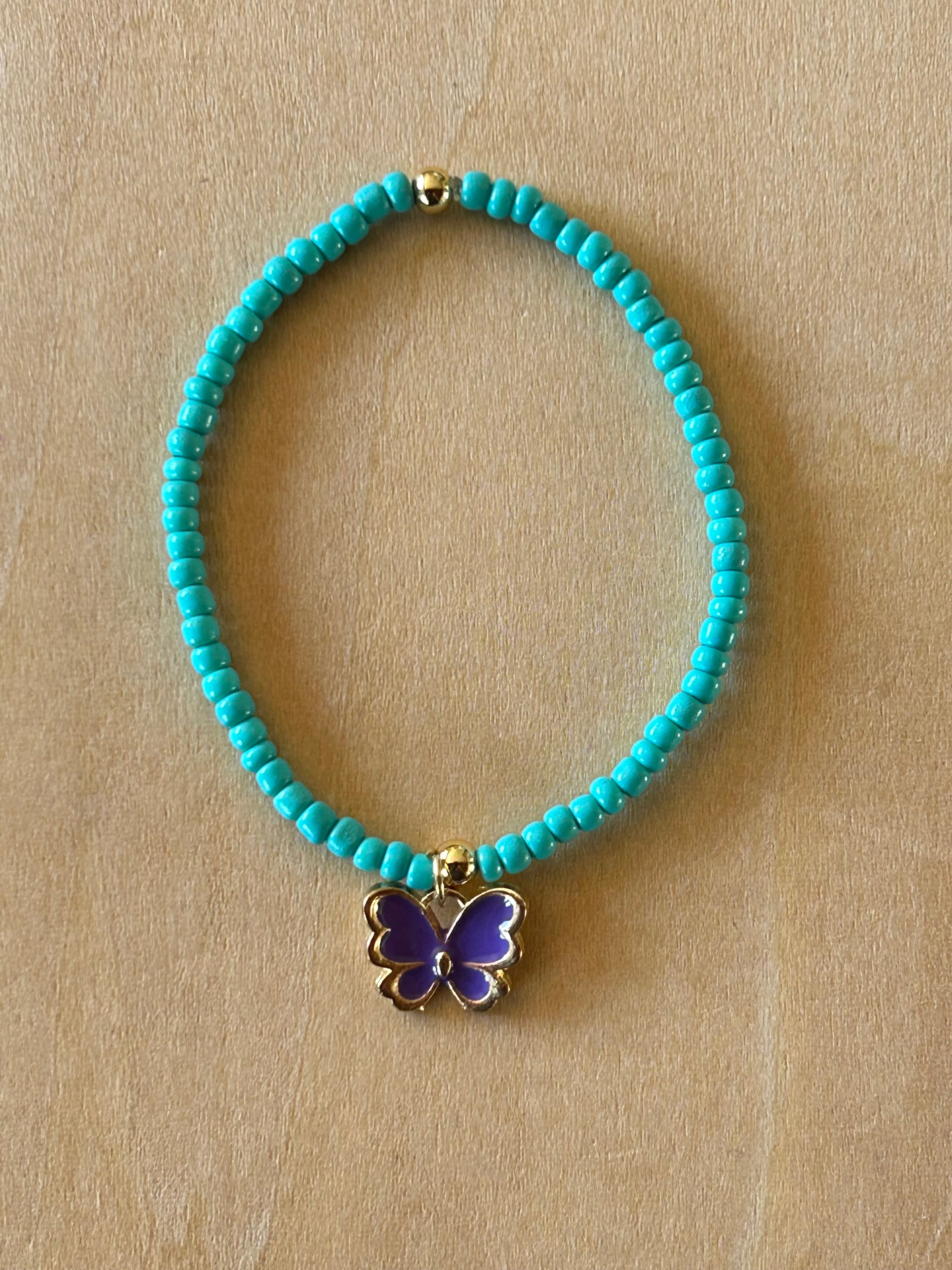 Butterfly Bracelet - Purple / Turquoise