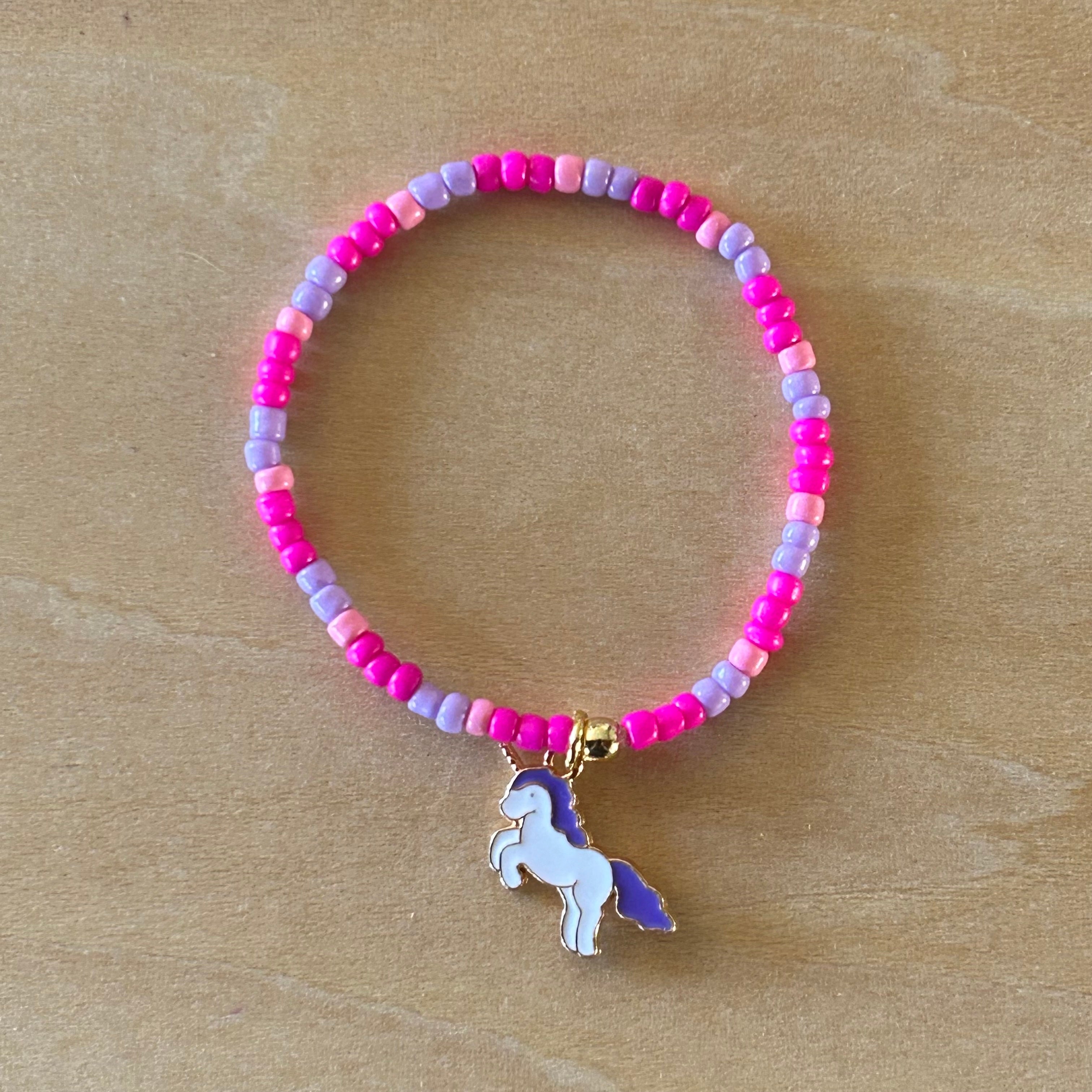 Unicorn Bracelet - White / Multi Pink