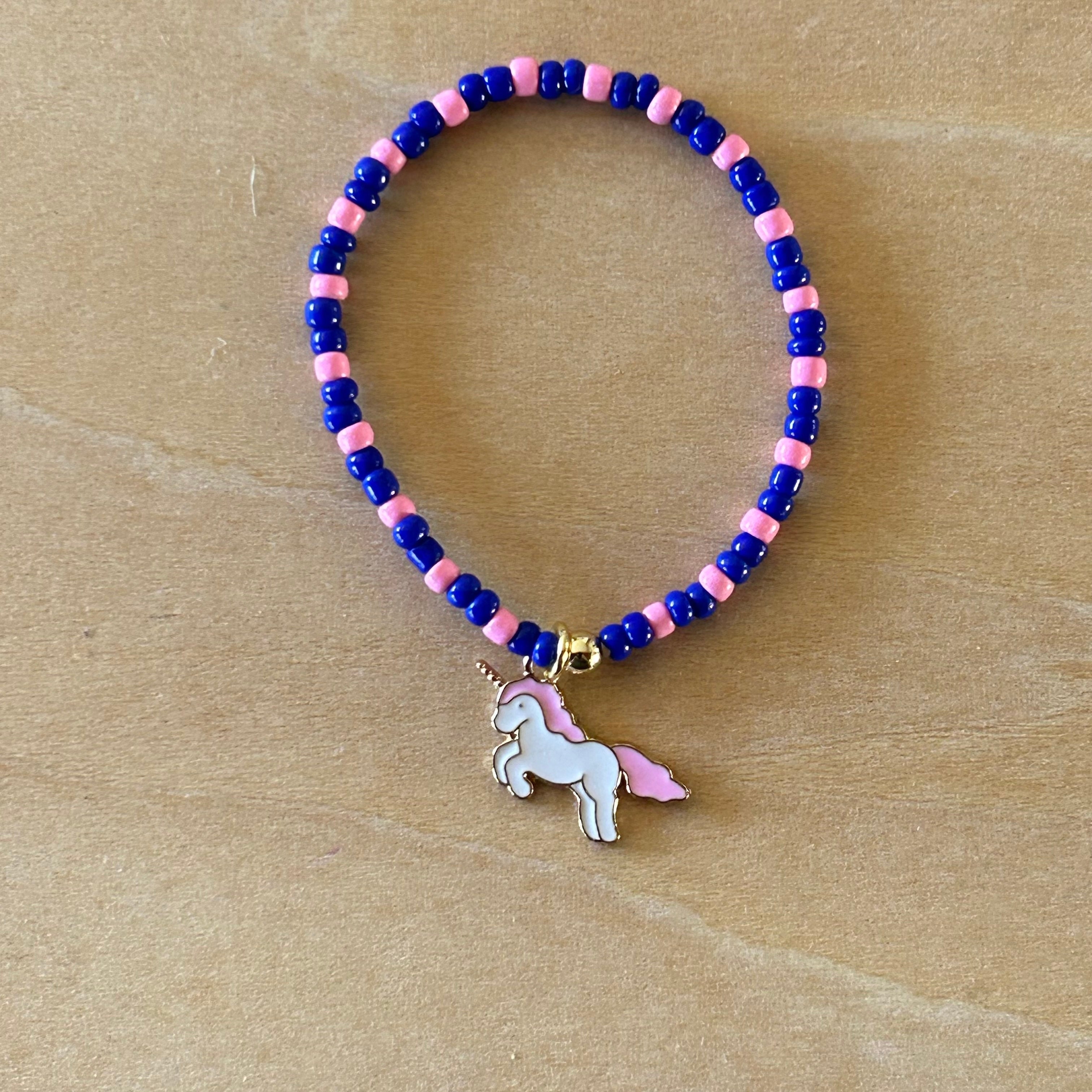 Unicorn Bracelet - White / Indigo-Pink