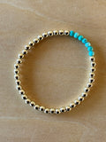 Gold-filled, Turquoise A