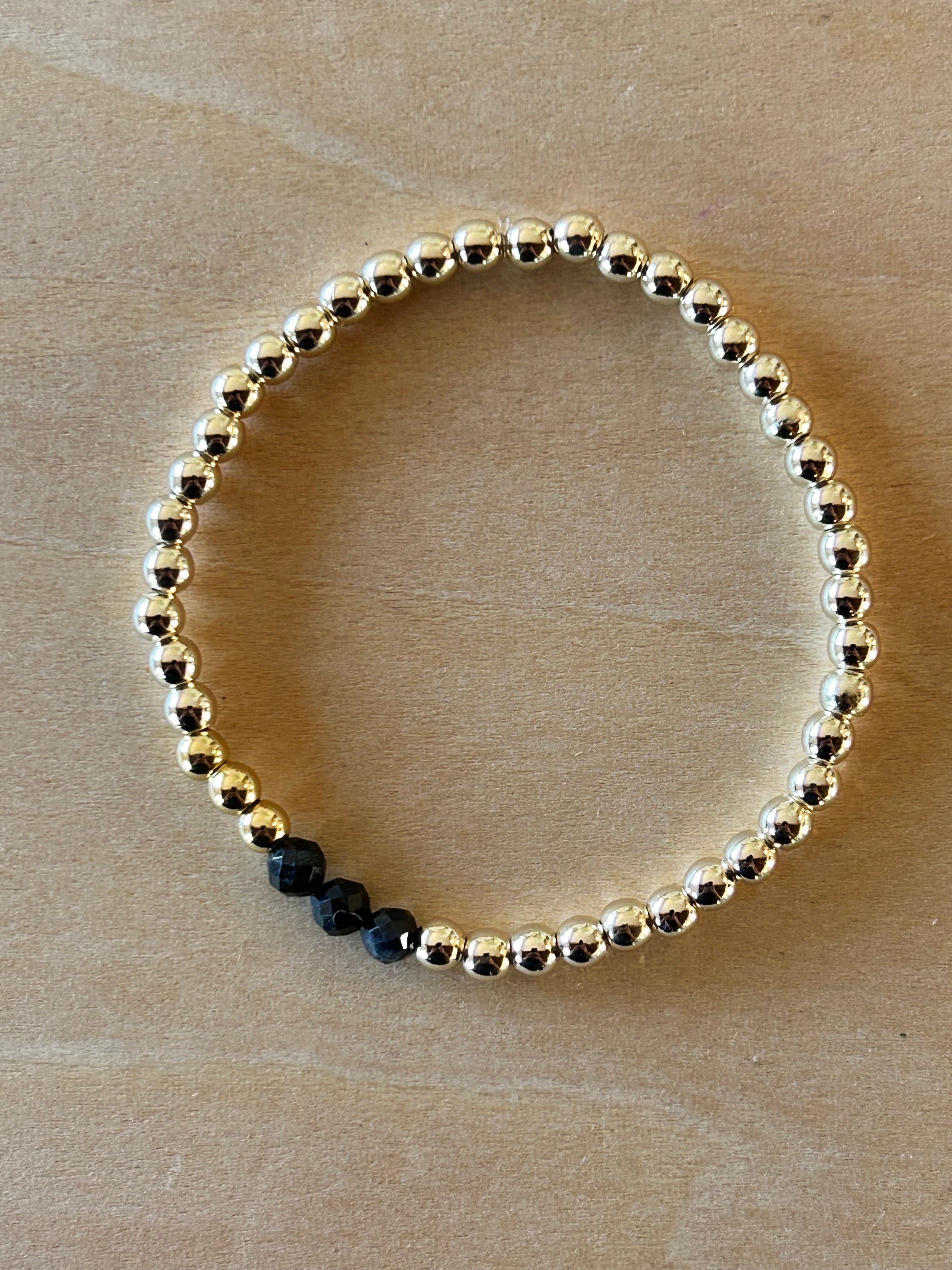 Gold-filled, Sapphire
