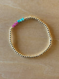 Gold-filled, Turquoise, Pink Tourmaline