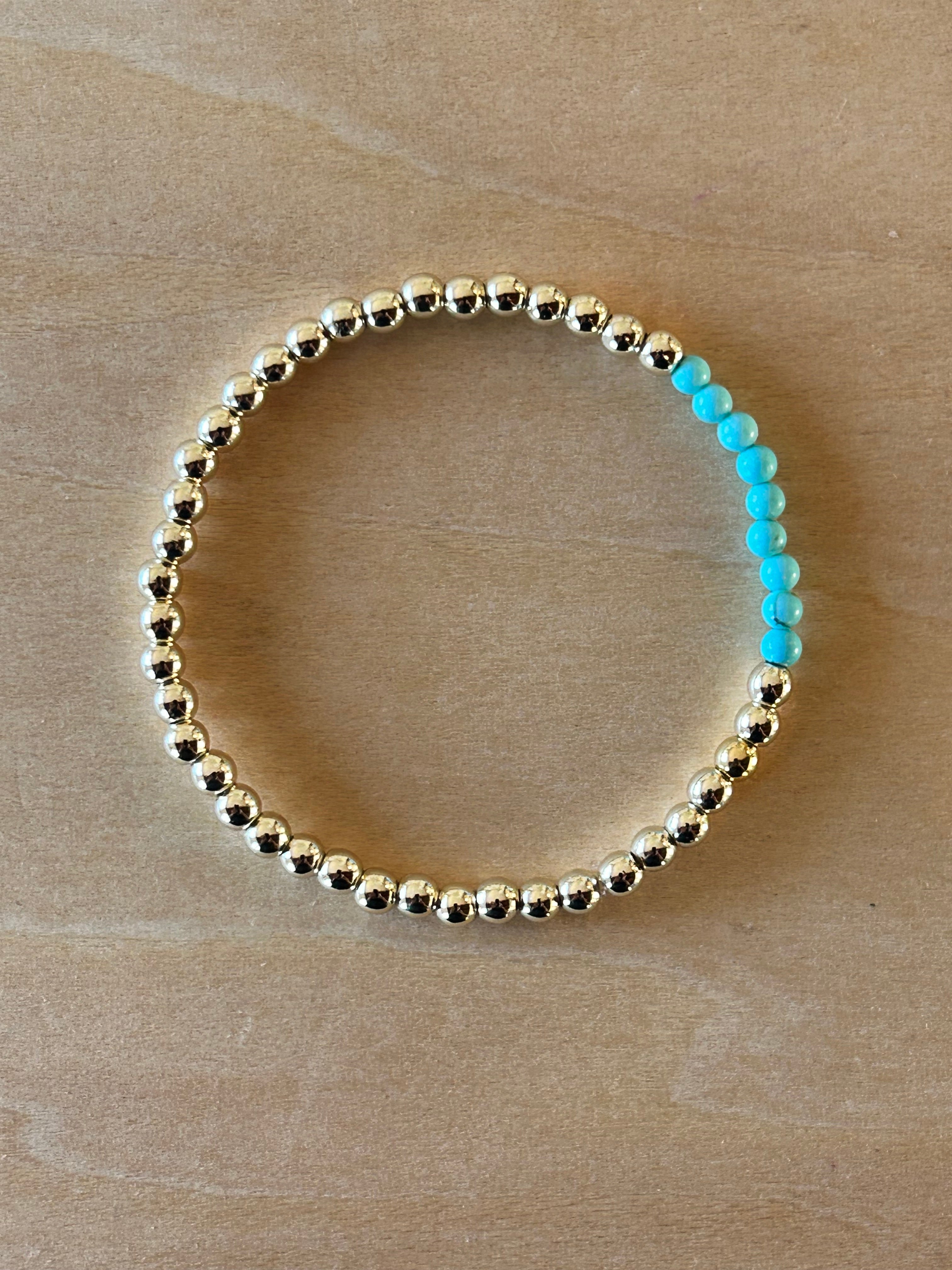 Gold-filled, Turquoise B